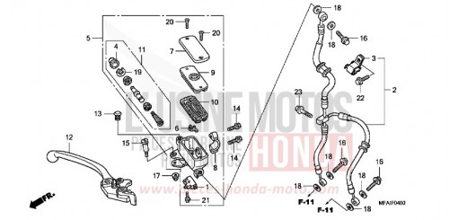 MAITRE-CYLINDRE FREIN AV. (CBF1000) CBF10009 de 2009